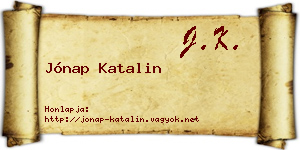 Jónap Katalin névjegykártya