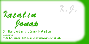katalin jonap business card
