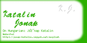 katalin jonap business card